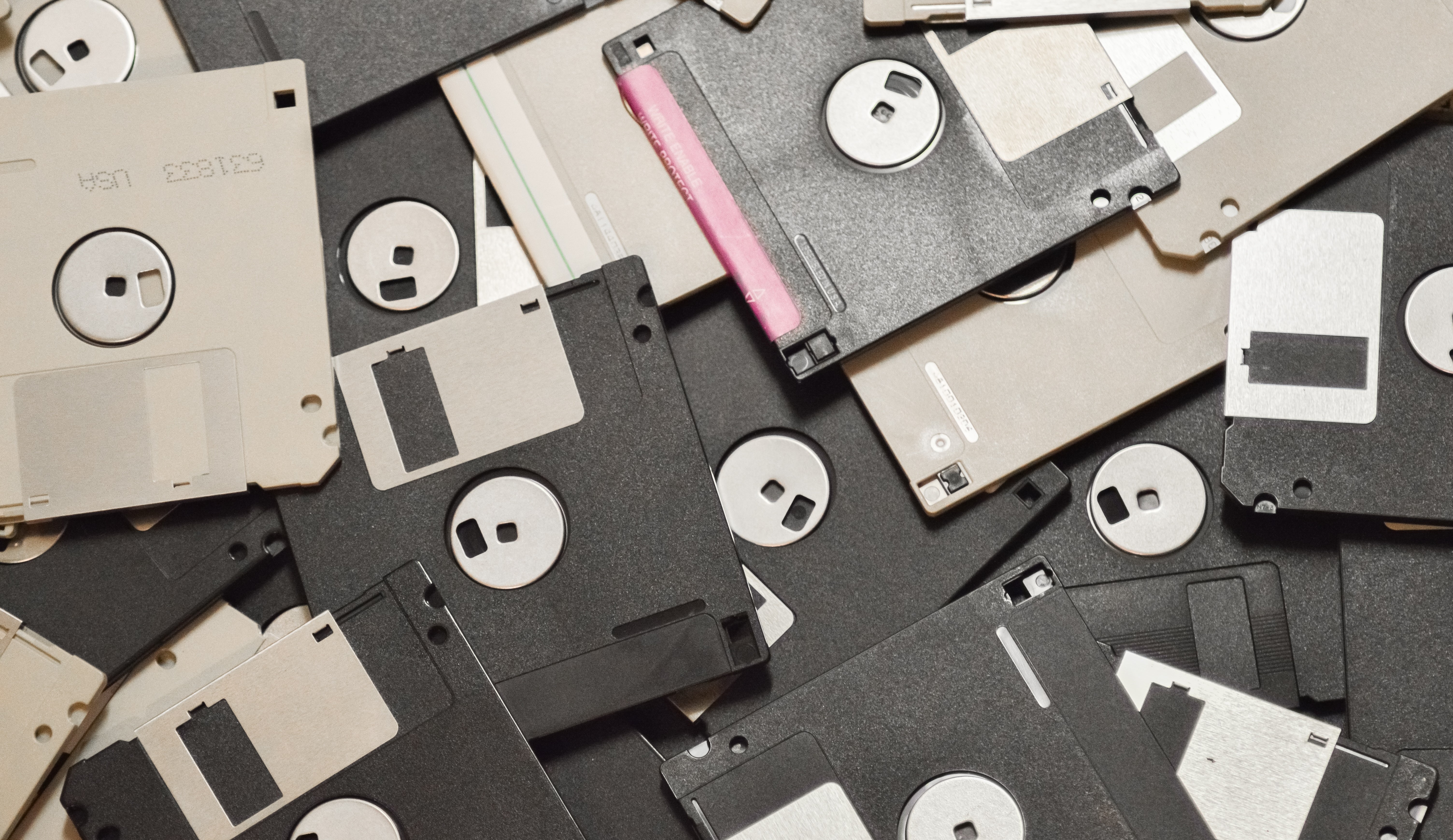 bunch of floppy disks